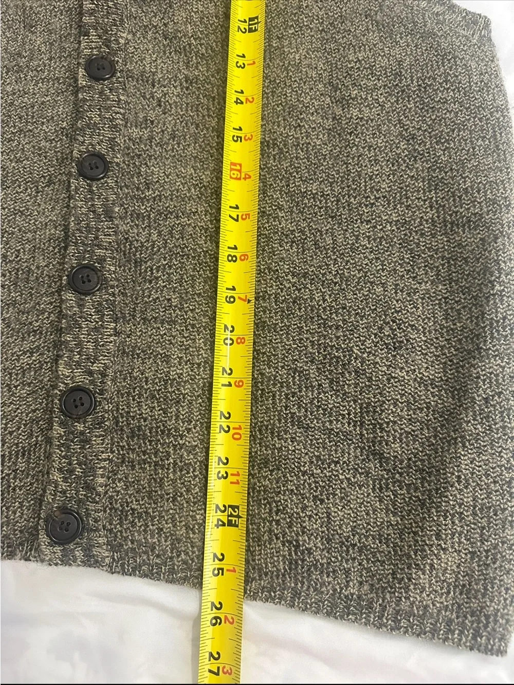 J.Crew Marled Knit Button Front Sweater Vest  Size Large Classic Layering Piece